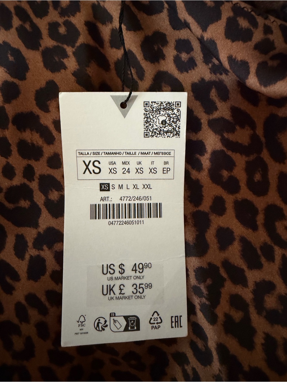 Zara Brown and Black Leopard Print Maxi Dress - Picture 3 of 3